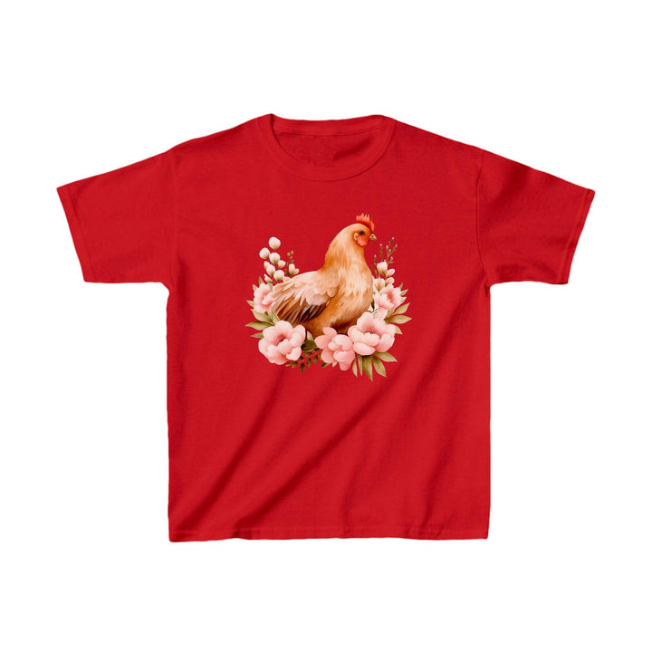 Niedliches Blumen-Henne-Shirt für Kinder | Süßes Huhn T-Shirt-FaceeCo