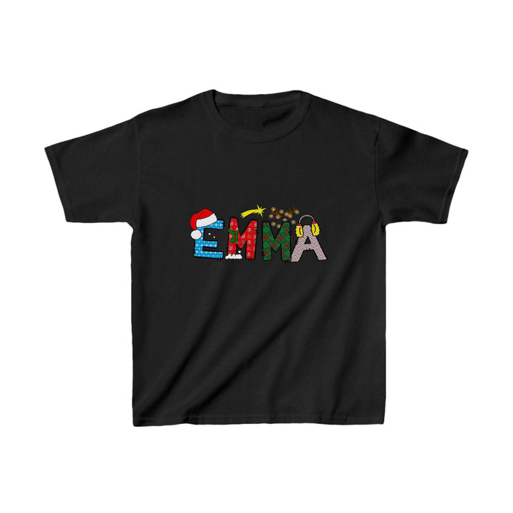 Niedliches Weihnachtsshirt mit personalisiertem Namen für Kinder-FaceeCo