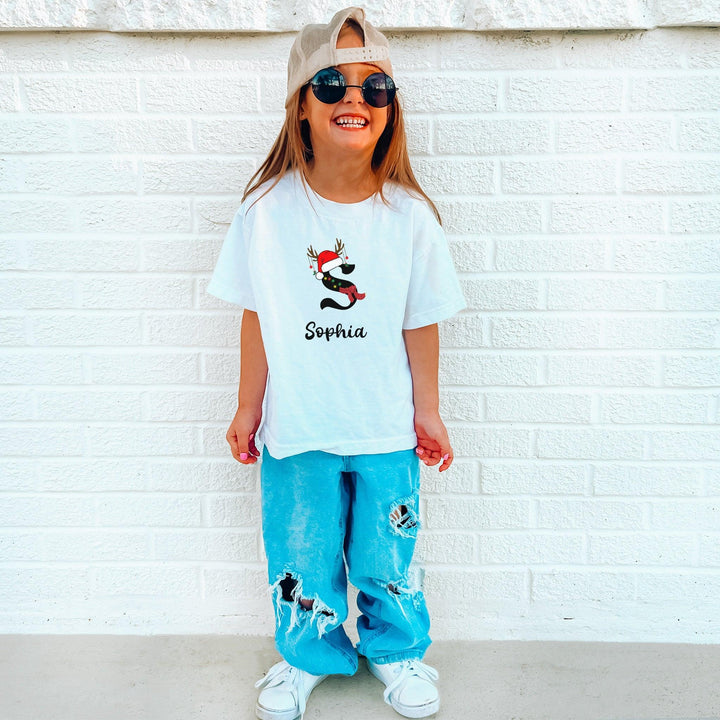 Personalisierbares Weihnachts Shirt für Kinder mit Namen-FaceeCo