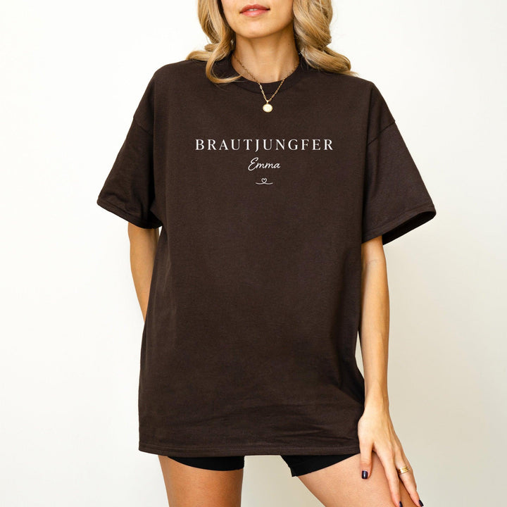 Personalisiertes Brautjungfer T-Shirt aus Baumwolle – Ideal für den JGA-FaceeCo