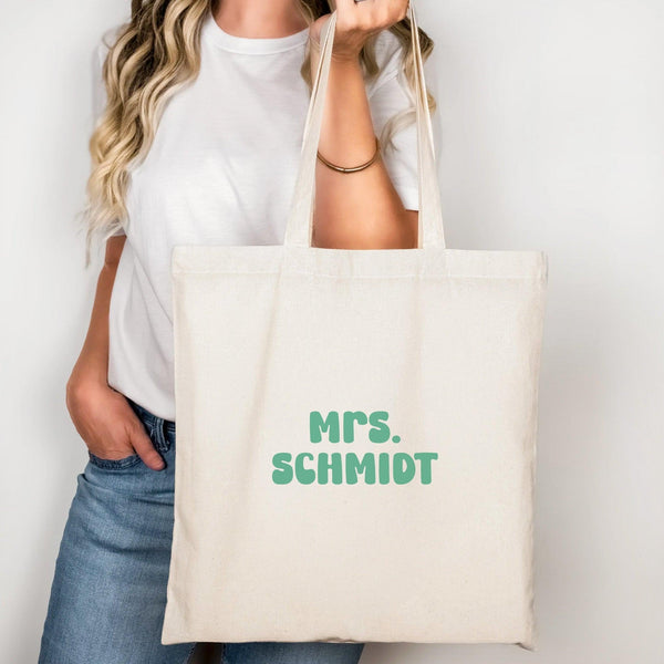 Personalisierte Baumwolltasche für die Braut-FaceeCo