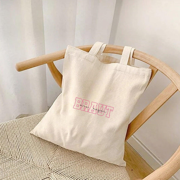 Personalisierte Braut Baumwolltasche mit Nachnamen | Geschenk für die zukünftige Mrs.-FaceeCo