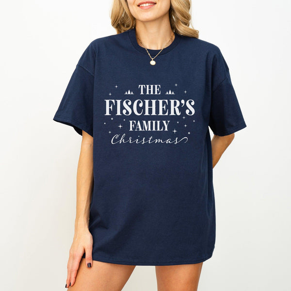 Personalisierte Familien-Weihnachtsshirts | Nachnamen T-Shirt-FaceeCo