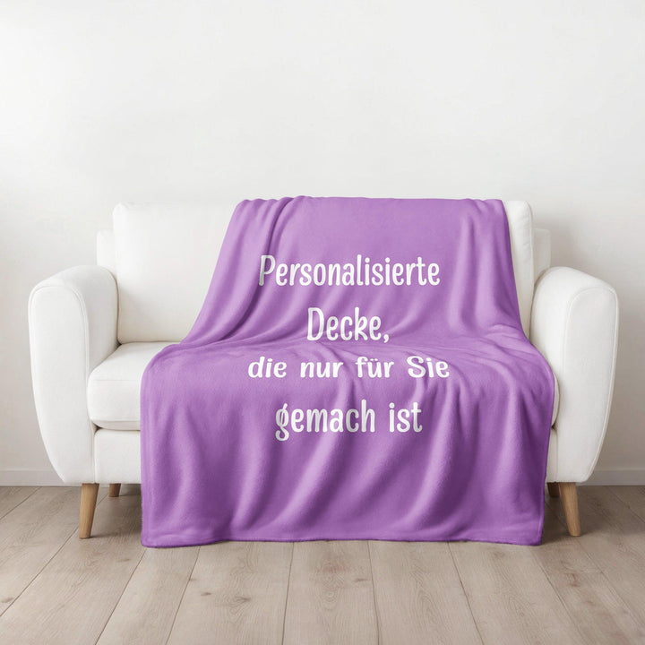 Personalisierte Fleecedecke mit eigenem Text | Gemütliche Wohndeko-FaceeCo