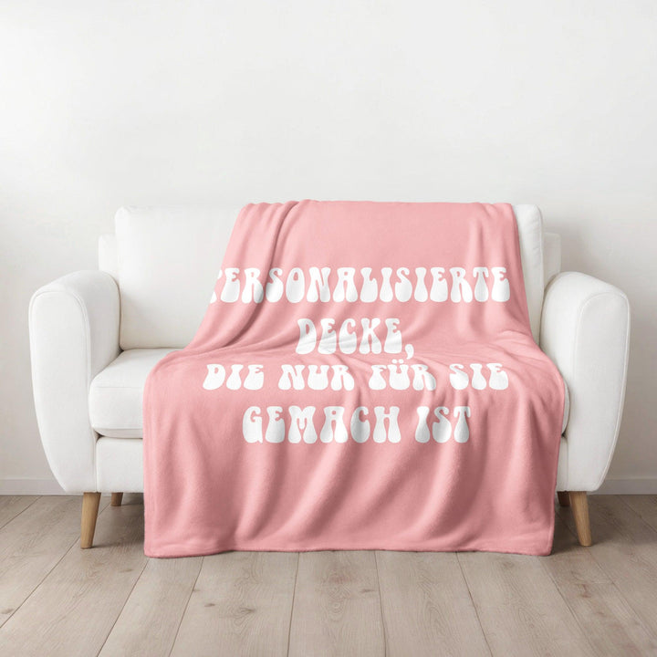 Personalisierte Fleecedecke mit eigenem Text | Gemütliche Wohndeko-FaceeCo