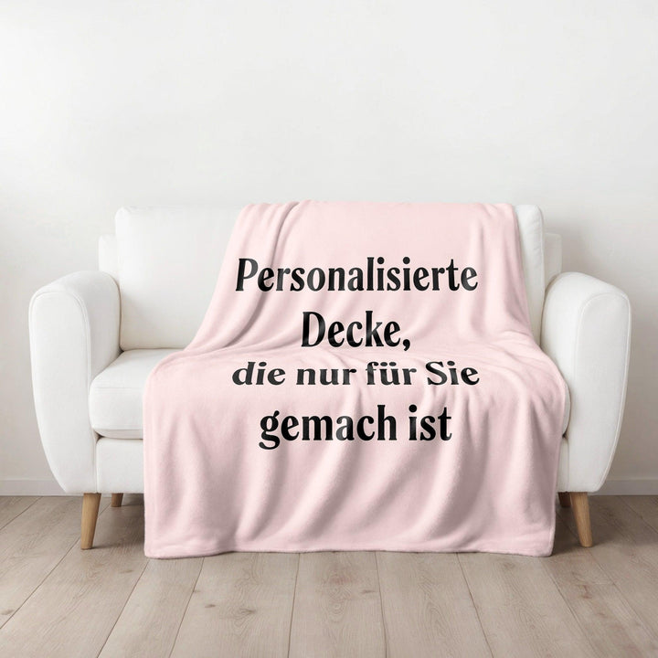 Personalisierte Fleecedecke mit eigenem Text | Gemütliche Wohndeko-FaceeCo