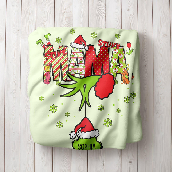 Personalisierte Weihnachts Fleece Decke mit Namen | Gemütliches Weihnachtsgeschenk-FaceeCo