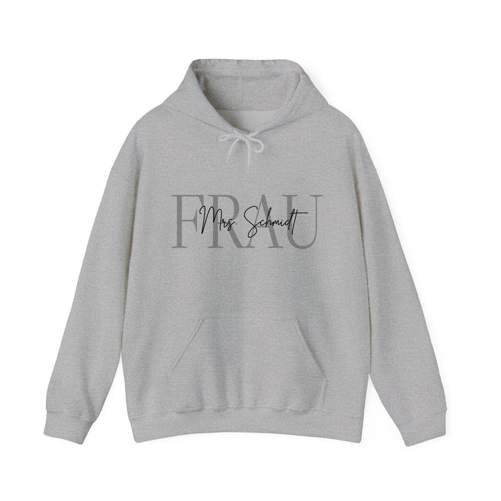 Personalisierter Hoodie für die Ehefrau | Mrs Kapuzenpullover-FaceeCo