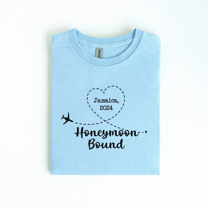 Personalisierbares 'Honeymoon Bound' T-Shirt – mit eurem Datum-FaceeCo