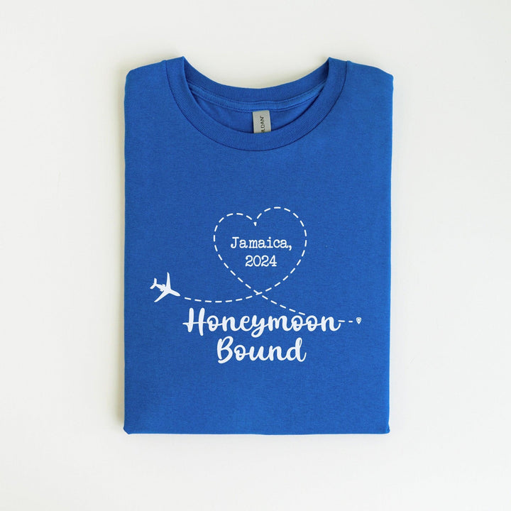 Personalisierbares 'Honeymoon Bound' T-Shirt – mit eurem Datum-FaceeCo