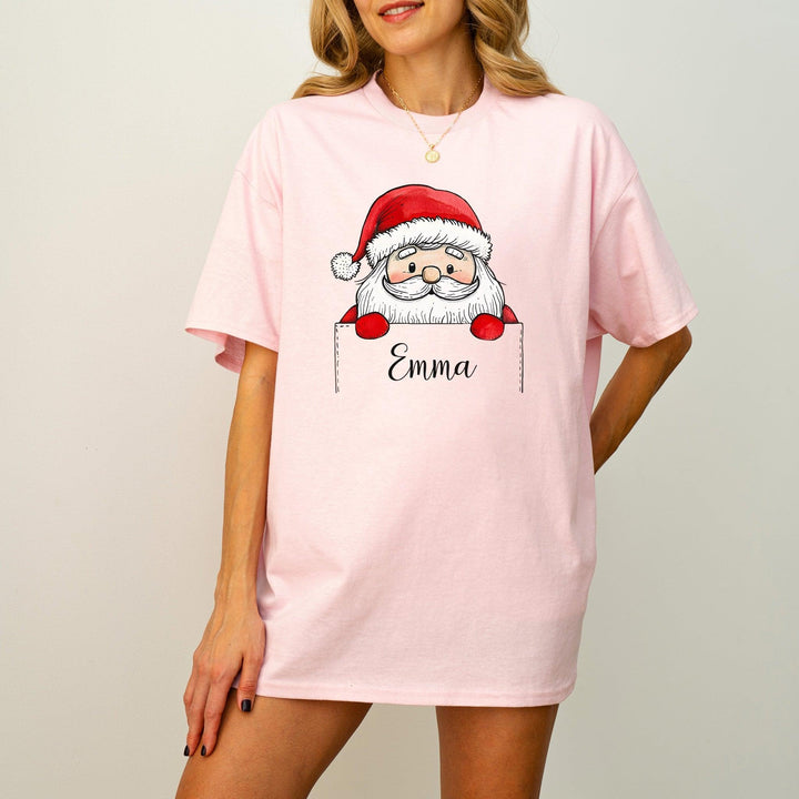 Personalisiertes Weihnachts-Shirt mit Namen | Weihnachtsmann T-Shirt-FaceeCo
