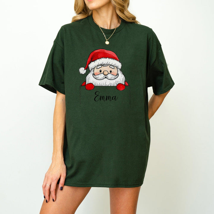 Personalisiertes Weihnachts-Shirt mit Namen | Weihnachtsmann T-Shirt-FaceeCo
