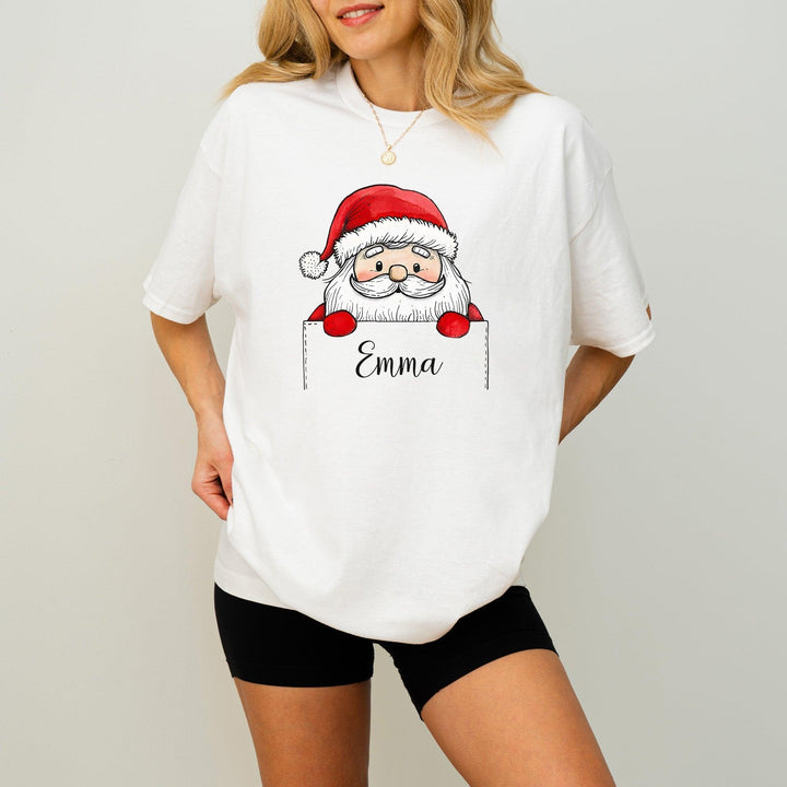 Personalisiertes Weihnachts-Shirt mit Namen | Weihnachtsmann T-Shirt-FaceeCo