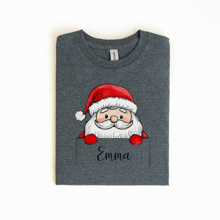 Personalisiertes Weihnachts-Shirt mit Namen | Weihnachtsmann T-Shirt-FaceeCo