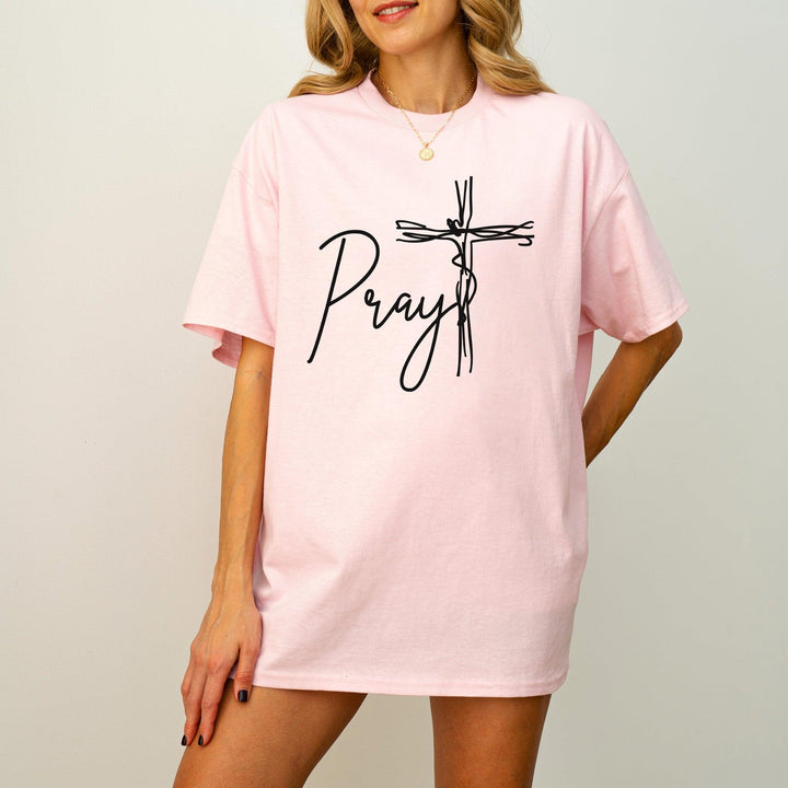 Pray T-Shirt | Religiöses T-Shirt | Glaubens-inspiriertes Geschenk-FaceeCo