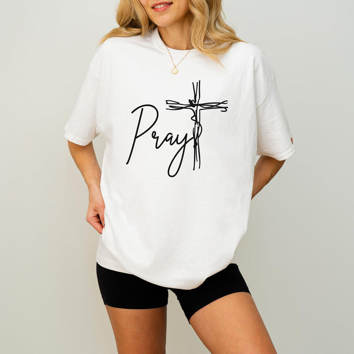 Pray T-Shirt | Religiöses T-Shirt | Glaubens-inspiriertes Geschenk-FaceeCo