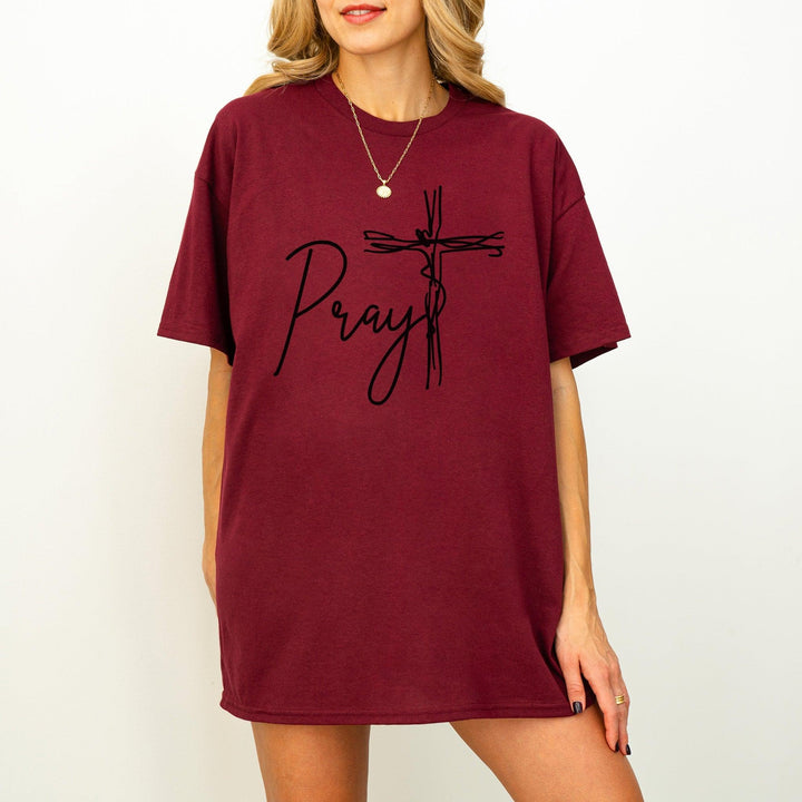 Pray T-Shirt | Religiöses T-Shirt | Glaubens-inspiriertes Geschenk-FaceeCo