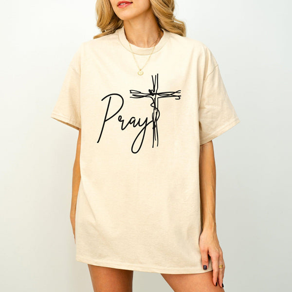 Pray T-Shirt | Religiöses T-Shirt | Glaubens-inspiriertes Geschenk-FaceeCo