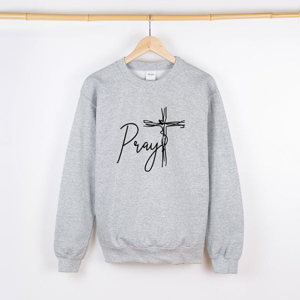 Religiöser Pullover mit Beten-Motiv | Spirituelles Sweatshirt-FaceeCo