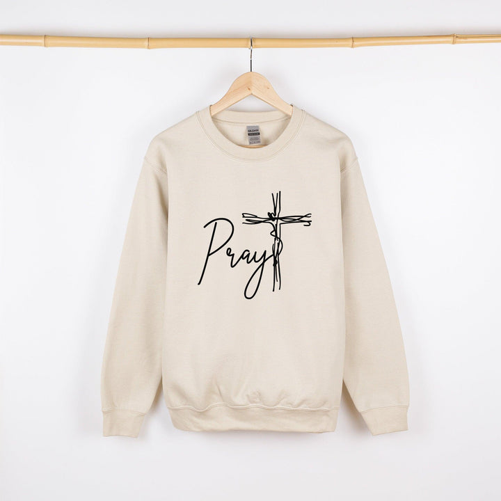 Religiöser Pullover mit Beten-Motiv | Spirituelles Sweatshirt-FaceeCo