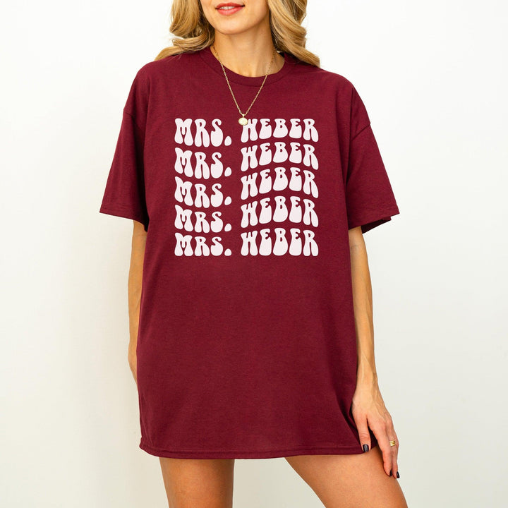 Retro-JGA-Braut-T-Shirt | Personalisiert mit Name-FaceeCo