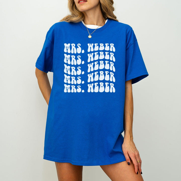Retro-JGA-Braut-T-Shirt | Personalisiert mit Name-FaceeCo