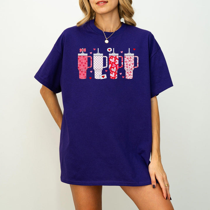 Retro-Valentine-Shirt | Obsessive Cup Disorder-T-Shirt | Süßes Valentinsgeschenk-FaceeCo