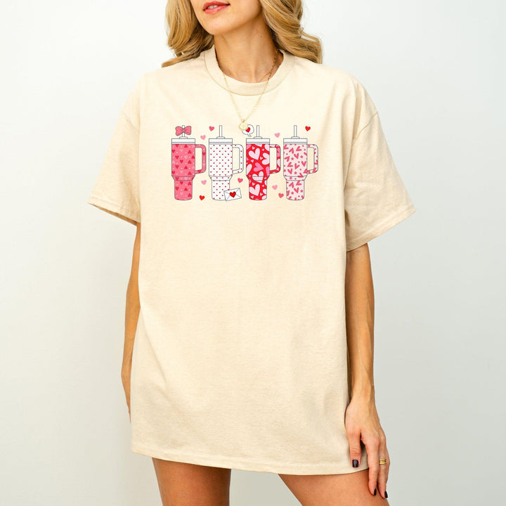 Retro-Valentine-Shirt | Obsessive Cup Disorder-T-Shirt | Süßes Valentinsgeschenk-FaceeCo