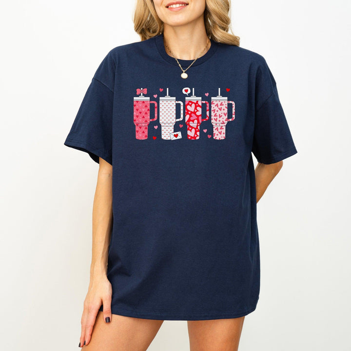 Retro-Valentine-Shirt | Obsessive Cup Disorder-T-Shirt | Süßes Valentinsgeschenk-FaceeCo