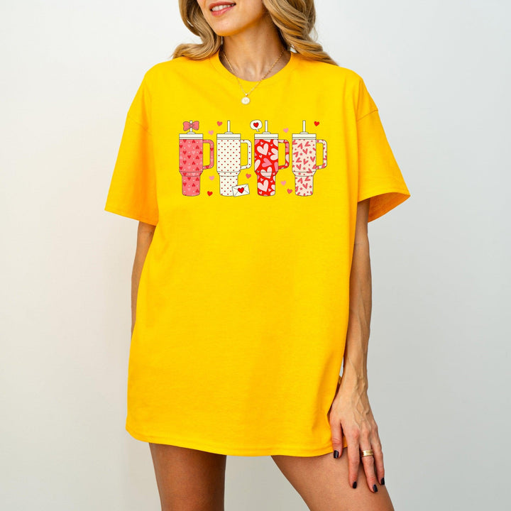 Retro-Valentine-Shirt | Obsessive Cup Disorder-T-Shirt | Süßes Valentinsgeschenk-FaceeCo