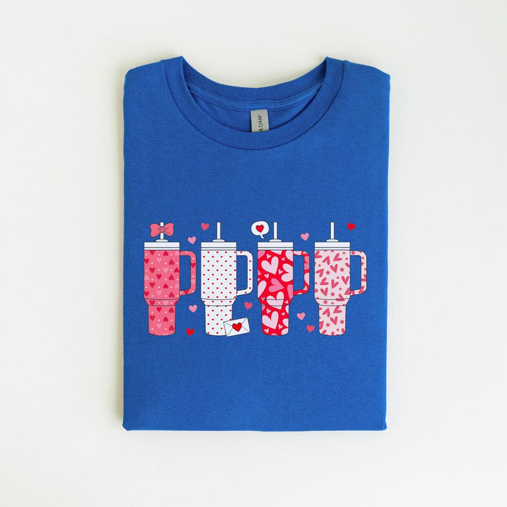 Retro-Valentine-Shirt | Obsessive Cup Disorder-T-Shirt | Süßes Valentinsgeschenk-FaceeCo