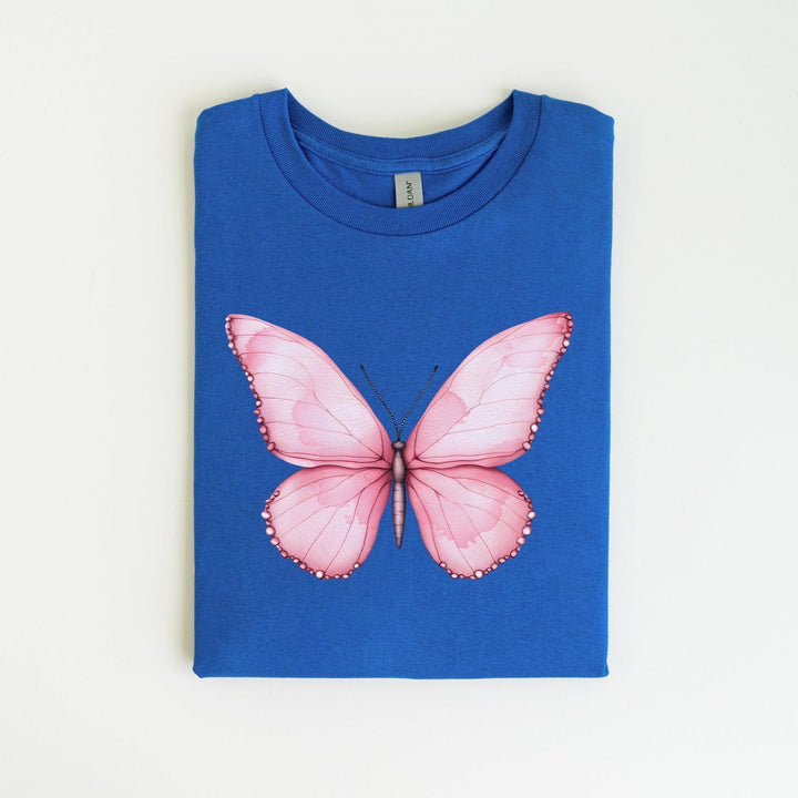 Rosa Schmetterling-Shirt | Perfektes Geschenk für Naturfreunde-FaceeCo