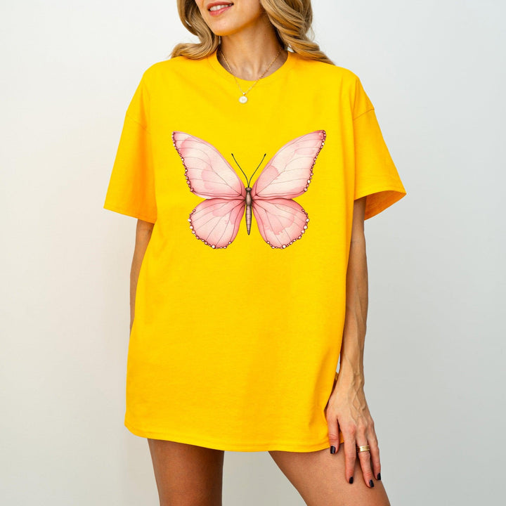 Rosa Schmetterling-Shirt | Perfektes Geschenk für Naturfreunde-FaceeCo