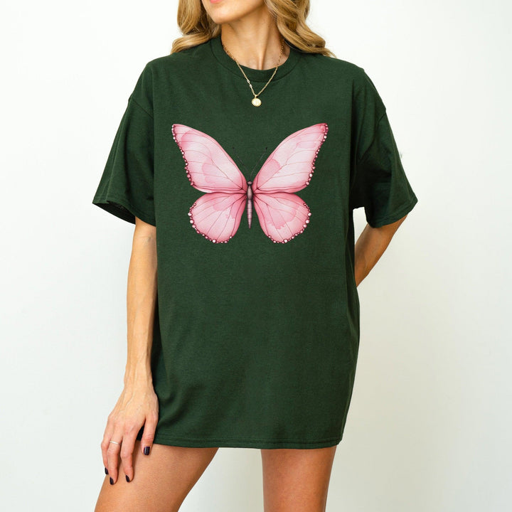 Rosa Schmetterling-Shirt | Perfektes Geschenk für Naturfreunde-FaceeCo