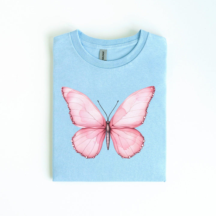 Rosa Schmetterling-Shirt | Perfektes Geschenk für Naturfreunde-FaceeCo