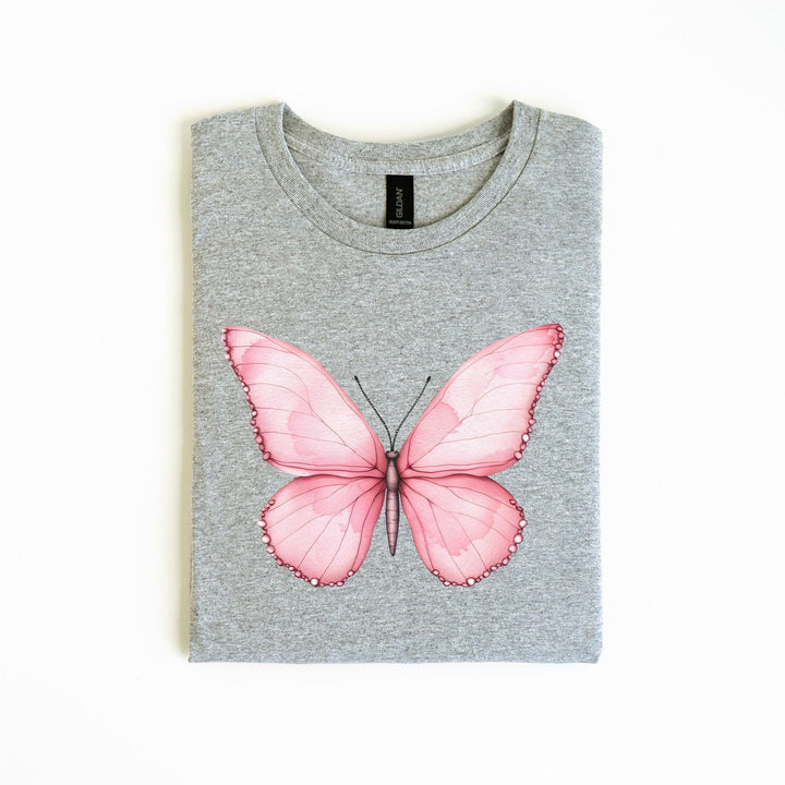 Rosa Schmetterling-Shirt | Perfektes Geschenk für Naturfreunde-FaceeCo