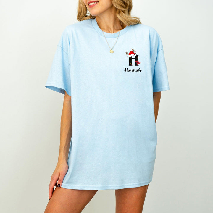 Süßes personalisiertes Weihnachts-Shirt-FaceeCo