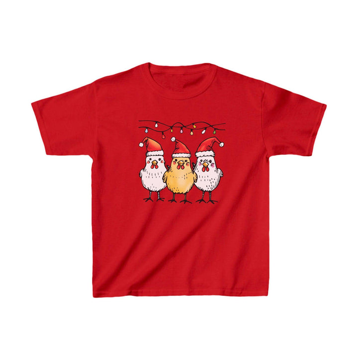 Süßes Weihnachts-Hühner Kinder-Shirt | Festliches T-Shirt für Kinder-FaceeCo