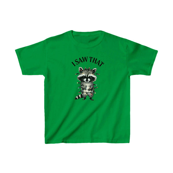 Süßes Weihnachts-Waschbär T-Shirt | Festliches Waschbär Kinder-Shirt "I Saw That"-FaceeCo