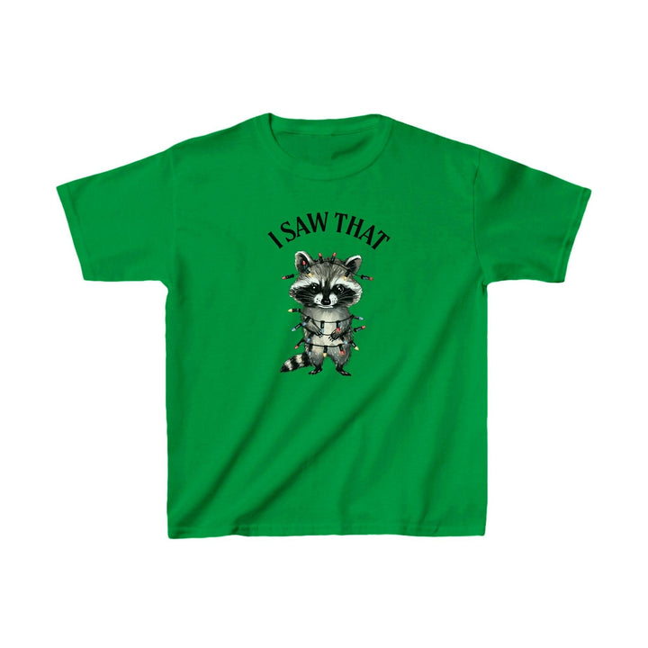 Süßes Weihnachts-Waschbär T-Shirt | Festliches Waschbär Kinder-Shirt "I Saw That"-FaceeCo