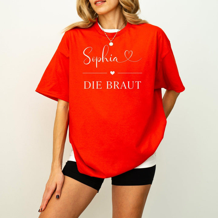 T-Shirt für die Braut – Junggesellinnenabschied | personalisiert mit Namen-FaceeCo