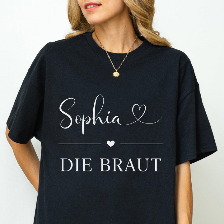 T-Shirt für die Braut – Junggesellinnenabschied | personalisiert mit Namen-FaceeCo