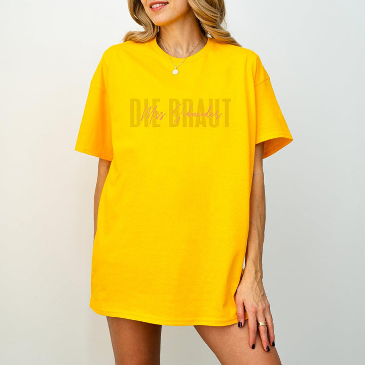 Personalisierbares T-Shirt für die Braut zum Junggesellinnenabschied-FaceeCo