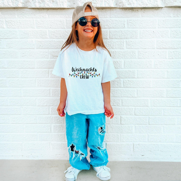Unisex Baumwoll-T-Shirt für Kinder "Weihnachtscrew"-FaceeCo
