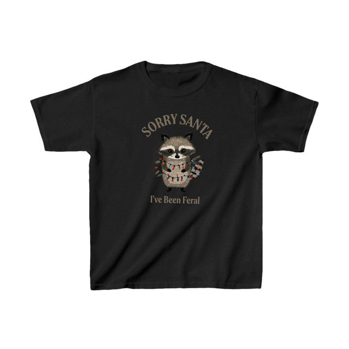 Unisex Baumwolle T-Shirt für Kinder "SORRY SANTA I've Been Feral"-FaceeCo