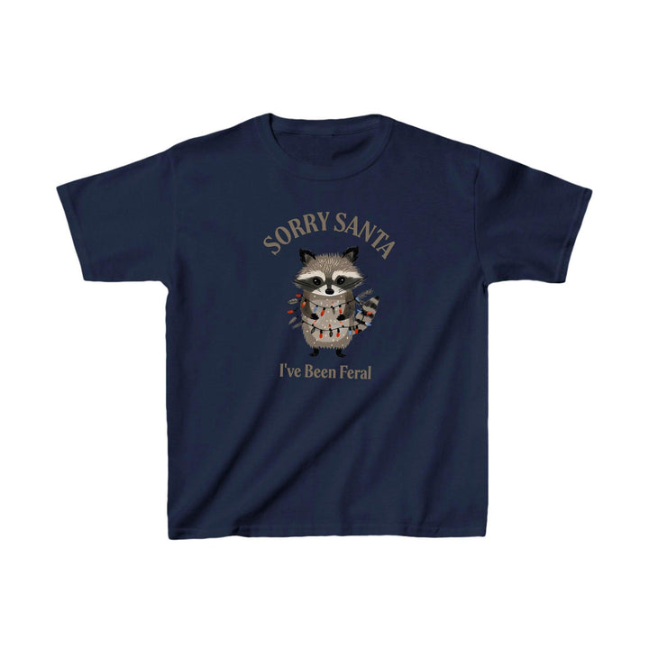 Unisex Baumwolle T-Shirt für Kinder "SORRY SANTA I've Been Feral"-FaceeCo
