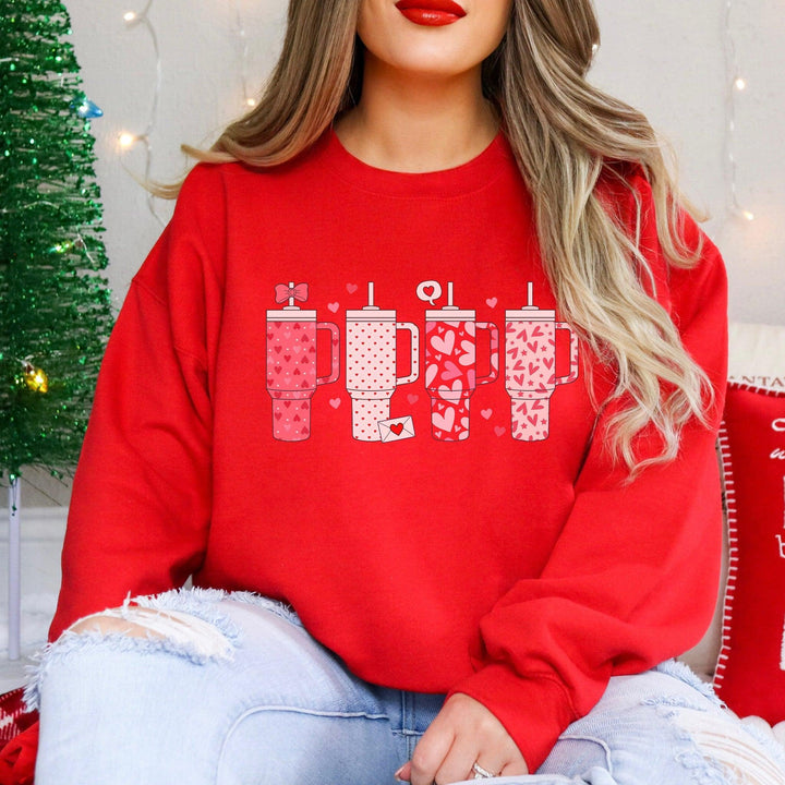 Valentinstag Obsessive Cups Pullover | putzige Valentinsmode-FaceeCo