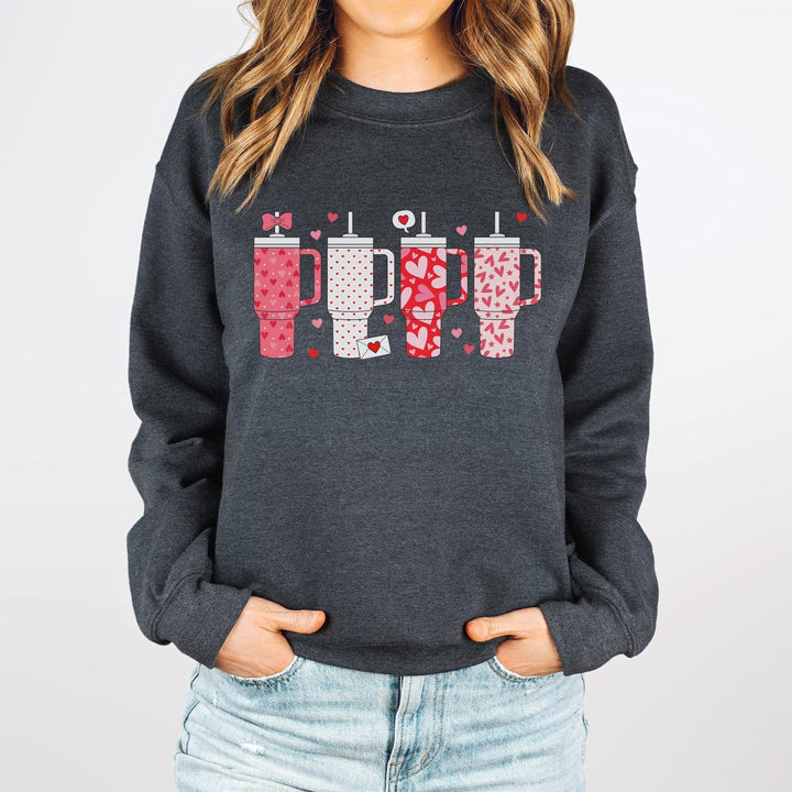 Valentinstag Obsessive Cups Pullover | putzige Valentinsmode-FaceeCo