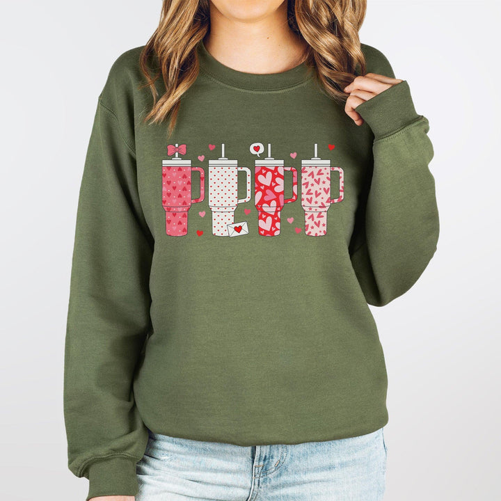 Valentinstag Obsessive Cups Pullover | putzige Valentinsmode-FaceeCo