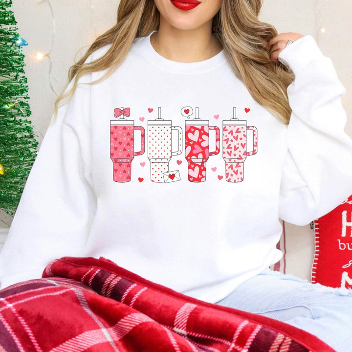 Valentinstag Obsessive Cups Pullover | putzige Valentinsmode-FaceeCo